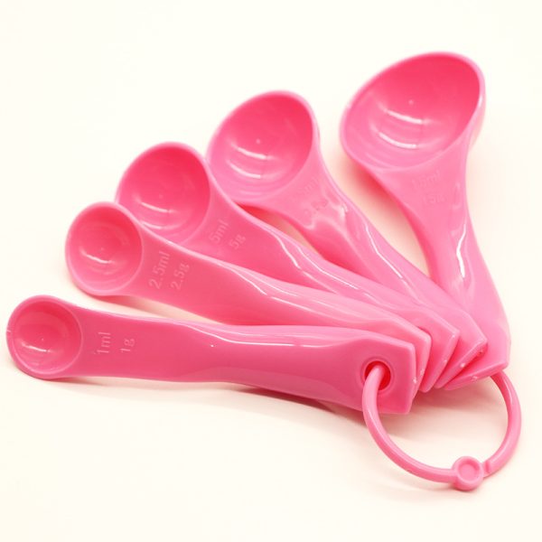 Baking tools Plastic measuring spoon Kitchen household with scale salt spoon milk powder coffee spoon cake measuring 5 pieces set - Image 4