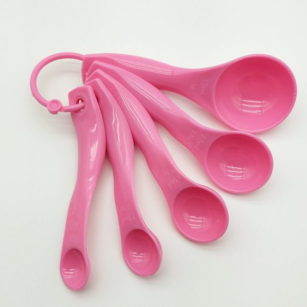 Baking tools Plastic measuring spoon Kitchen household with scale salt spoon milk powder coffee spoon cake measuring 5 pieces set - Image 3