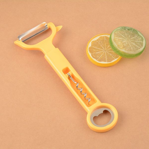 Kitchen fruit peeler fruit and vegetable peeler melon fruit knife multifunctional plane peeler wine beer bottle opener - Image 2